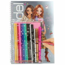 TopModel vaatesuunnittelukirja ja värikynät