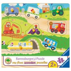 Ravensburger Ajoneuvot Puinen nuppipalapeli
