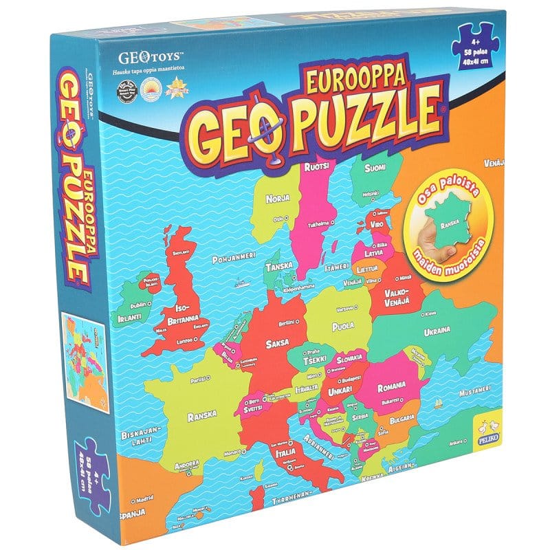 Geo Puzzle Eurooppa-palapeli 58 palaa 1 Geo Puzzle Eurooppa-palapeli 58 palaa