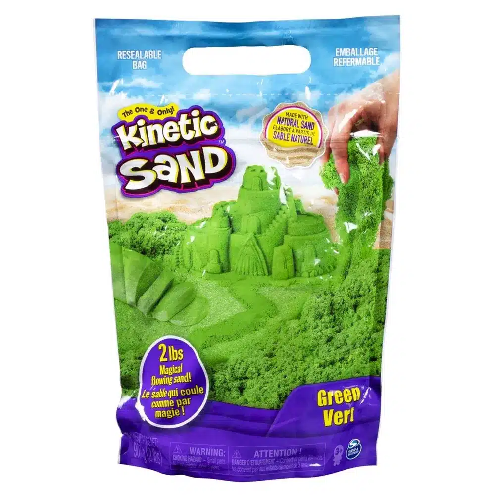 Kinetic Sand taikahiekka vihreä 1 Kinetic Sand taikahiekka