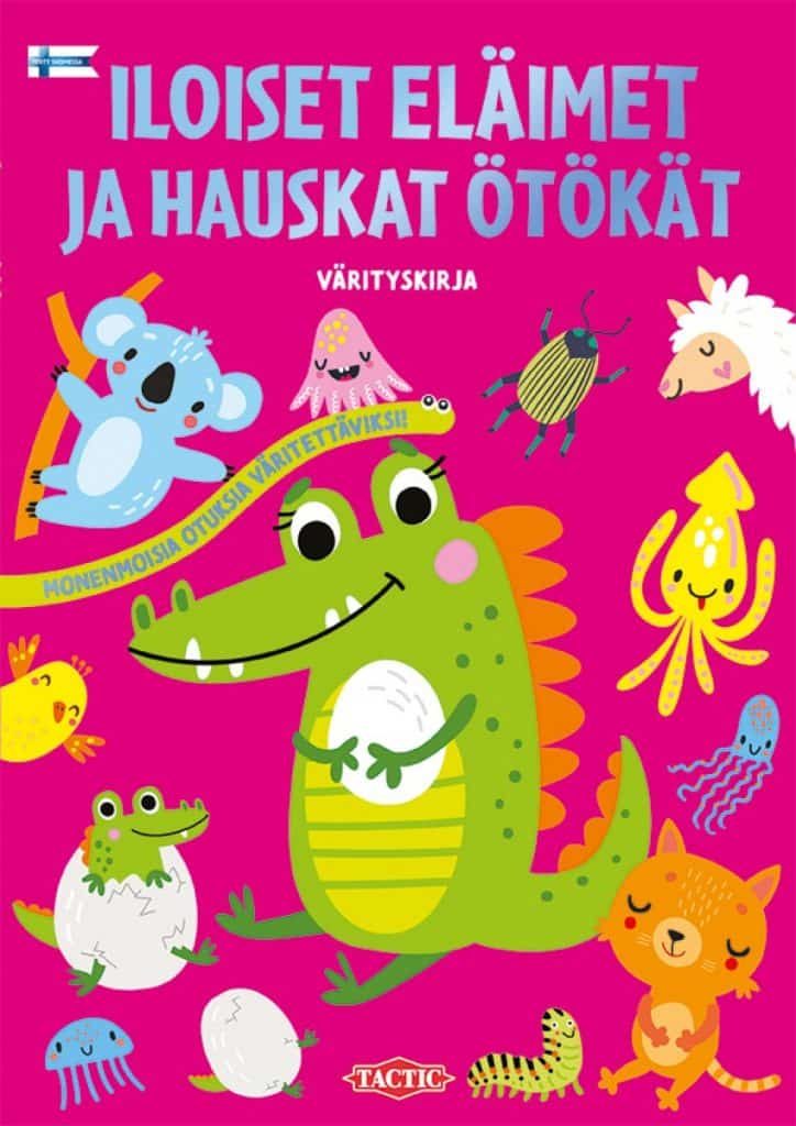 Iloiset eläimet ja hauskat ötökät värityskirja 1 Iloiset eläimet ja hauskat ötökät värityskirja