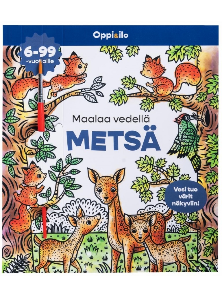 Oppi&Ilo Maalaa vedellä Metsä puuhakirja 1 Oppi&Ilo Maalaa vedellä Metsä puuhakirja