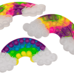 Fidget Pop Toy, Multicolour Rainbow oranssi, vihreä, lila