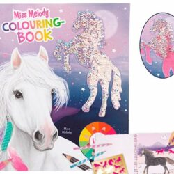 Miss Melody värityskirja paljettihevosella