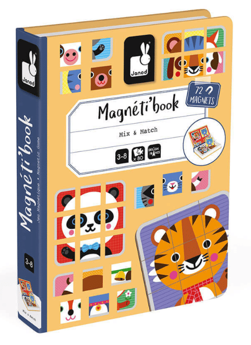 Janod Magneettikirja Hassu eläimet 1 Janod Magneettikirja Hassu eläimet