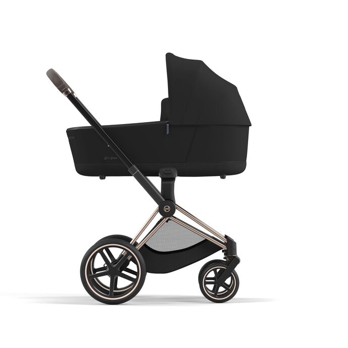 Cybex Priam 4 yhdistelmävaunut ruusukulta rungolla, Sepia Black 4 Cybex priam ruusukulta runko