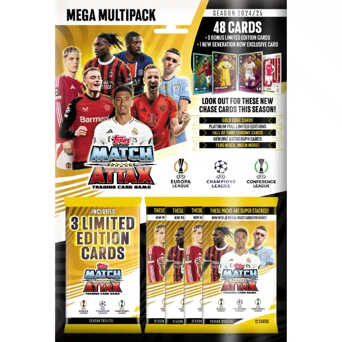 Match Attax Mega Multipack jalkapallokortit Champions League 2024/25 1 Match Attax Mega Multipack jalkapallokortit Champions League 2024/25