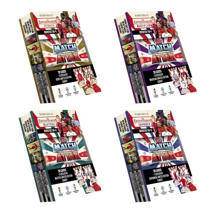 Match Attax Booster Tin jalkapallokortit Champions League 2024/25 2 Match Attax Booster Tin jalkapallokortit Champions League 2024/25