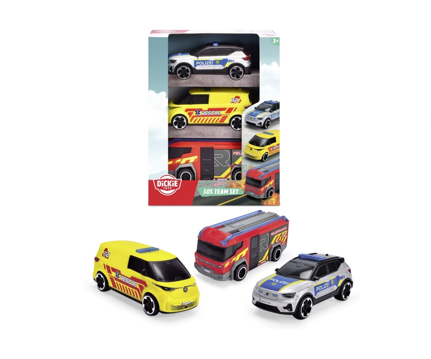 Dickie Toys SOS team autosetti 1 Dickie Toys SOS team autosetti