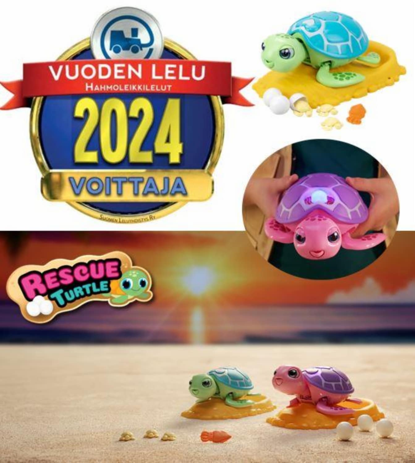 Rescue Turtle vihreä 2 Rescue Turtle pinkki