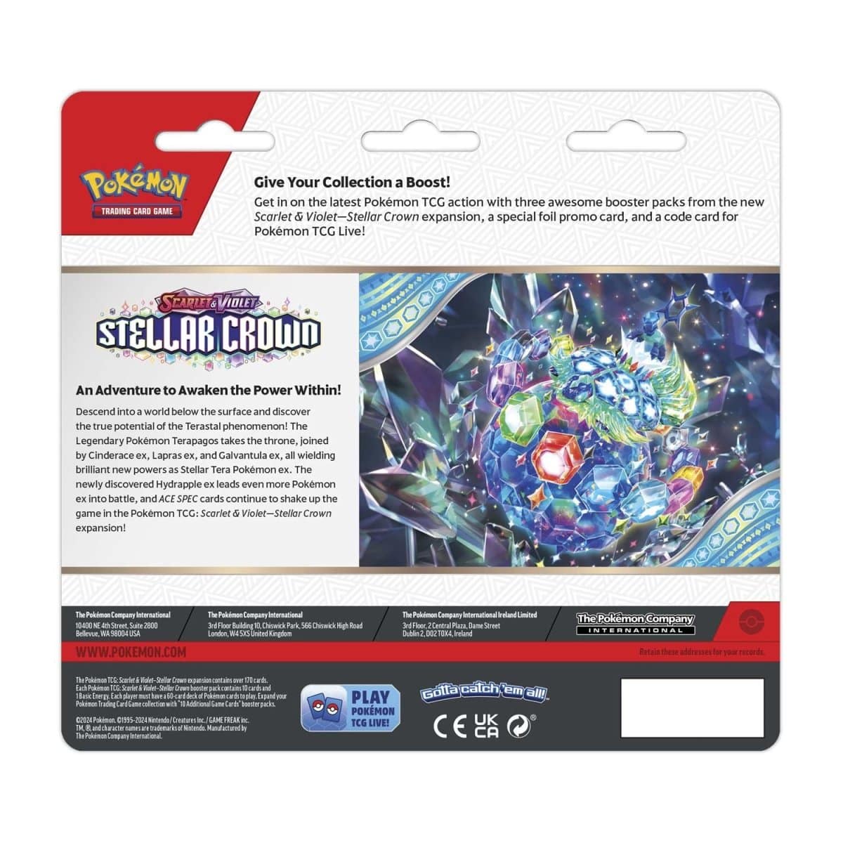 Pokémon TCG: Scarlet & Violet Stellar Crown boosteri lahjapakkaus 2 Pokémon TCG: Scarlet & Violet Stellar Crown