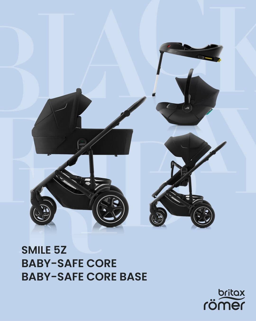 Britax Smile 5Z starttipaketti (Baby-Safe Core turvakaukalolla) 1 Britax Smile 5Z Starttipaketti- muksumassi.fi