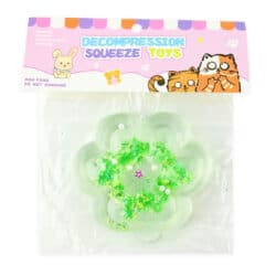 SQUISHY CAT PAW 130G CLEAR GLITTER 10cm Puristelutassu-muksumassi.fi