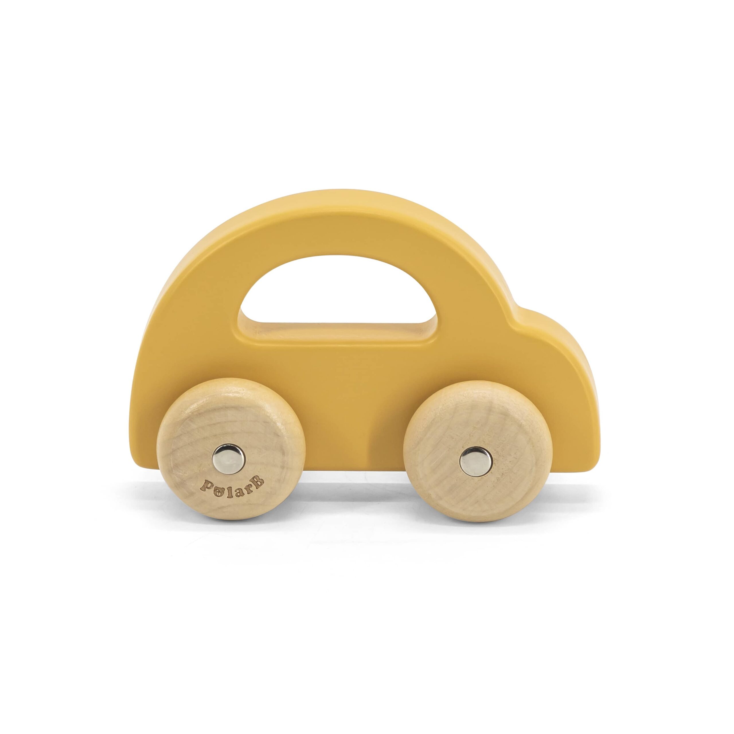 PolarB Puuauto keltainen 1 PolarB puuauto-muksumassi.fi