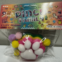 SQUISHY CAT PAW 70G RAINBOW Puristelutassu -muksumassi.fi