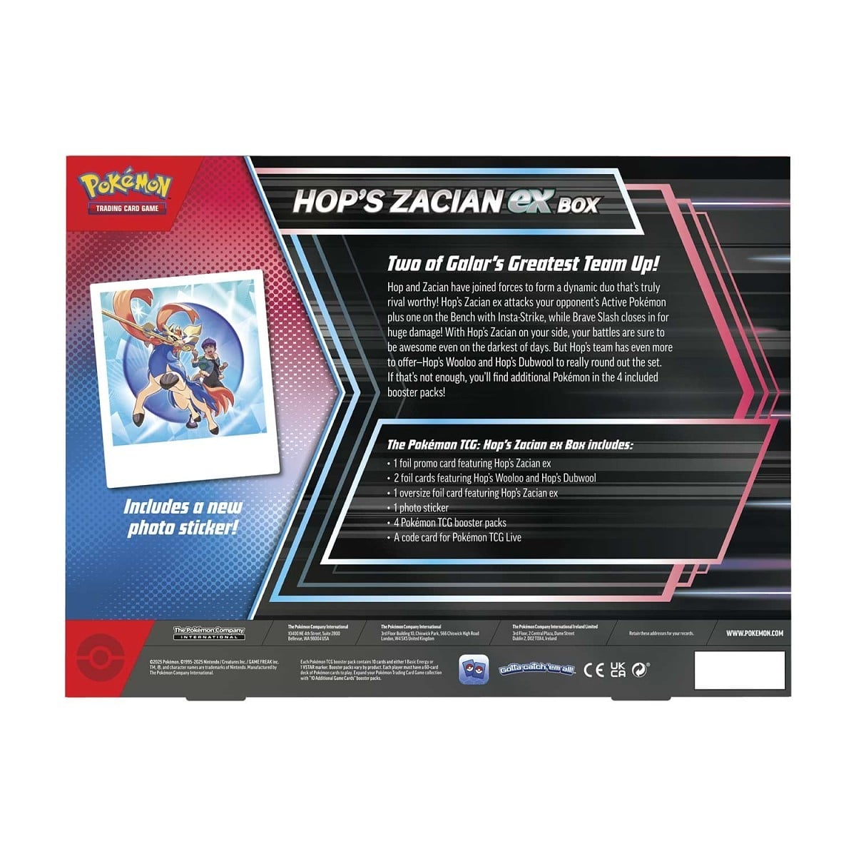 The Pokémon TCG Hop’s Zacian ex Box lahjapakkaus 5 The Pokémon TCG Hop’s Zacian ex Box lahjapakkaus