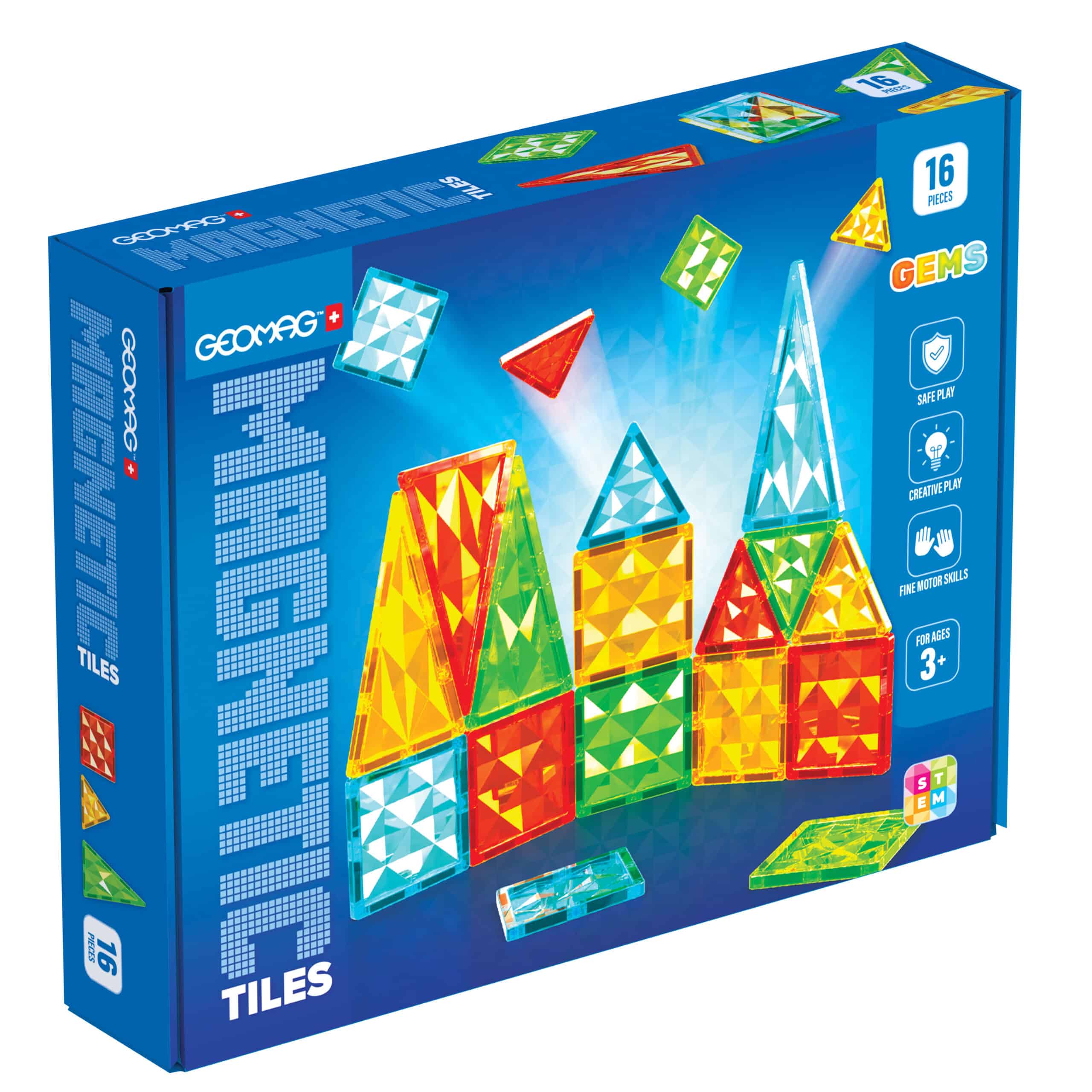 GEOMAG MAGNETIC TILES GEMS 16 PCS 1 GEOMAG MAGNETIC TILES GEMS 16 PCS-muksumassi.fi