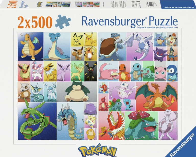 Pokémon Collection palapeli 2x500 palaa 1 Pokémon Collection palapeli 2x500 palaa-muksumassi.fi