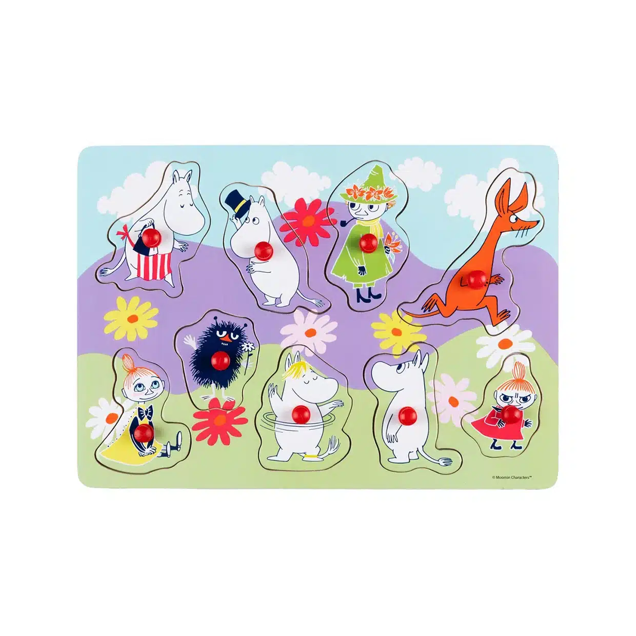 Muumi Kevät nuppipalapeli 9 palaa 1 Muumi Kevät nuppipalapeli-muksumassi.fi