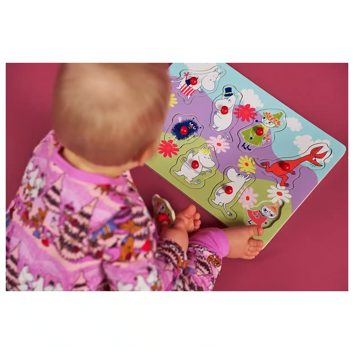 Muumi Kevät nuppipalapeli 9 palaa 2 Muumi Kevät nuppipalapeli-muksumassi.fi